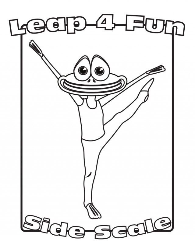 Plansa de colorat cu Gimnastica 27 20